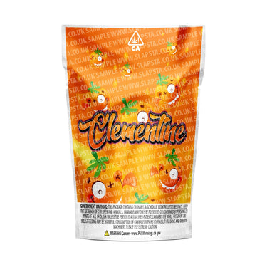 Clementine Mylar Pouches Pre-Labeled - 3.5g (1/8oz) / No / 16pcs