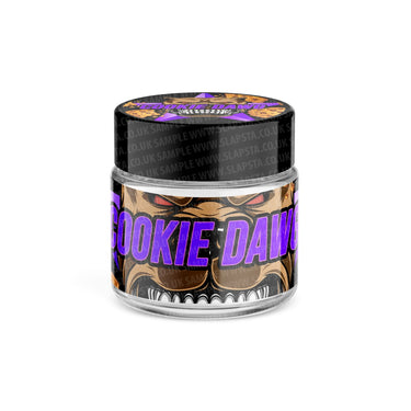 Cookie Dawg Glass Jars Pre - Labeled - 3.5grams (1/8oz)