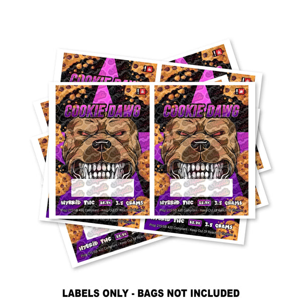 Cookie Dawg Mylar Bag Labels ONLY - SLAPSTA