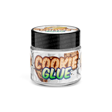 Cookie Glue Glass Jars Pre - Labeled - 3.5grams (1/8oz)
