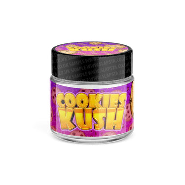 Cookies Kush Glass Jars Pre - Labeled - 3.5grams (1/8oz)
