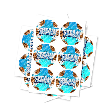 Cream Cookies Circular Stickers - 2.5cm