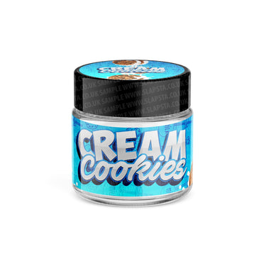 Cream Cookies Glass Jars Pre - Labeled - 3.5grams (1/8oz)