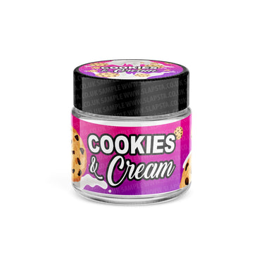 Cream Cookies Glass Jars Pre - Labeled - 3.5grams (1/8oz)