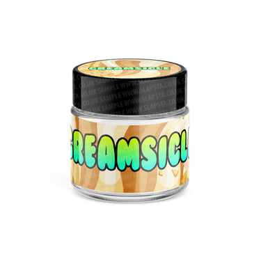 Creamsicle Glass Jars Pre - Labeled - 3.5grams (1/8oz)