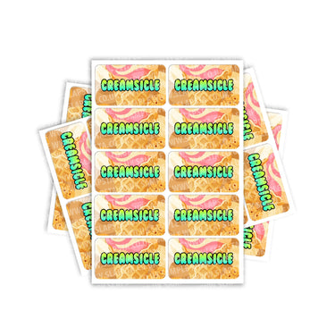 Creamsicle Rectangle / Pre-Roll Labels - Pre-Roll (10.16cm x 6.7cm) / 10