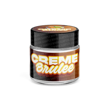 Creme Brulee Glass Jars Pre - Labeled - 3.5grams (1/8oz)