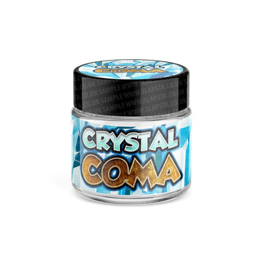 Crystal Coma Glass Jars Pre - Labeled - 3.5grams (1/8oz)