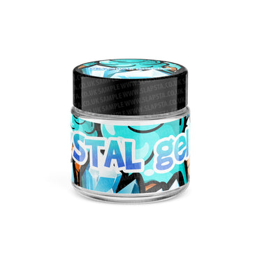 Crystal Gelato Glass Jars Pre - Labeled - 3.5grams (1/8oz)