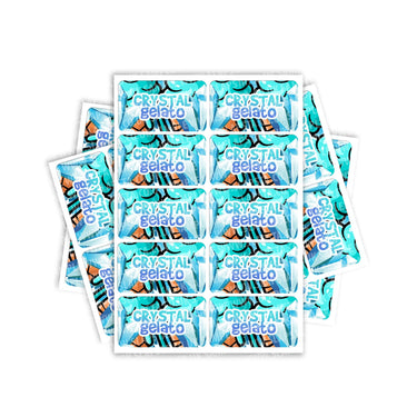 Crystal Gelato Rectangle / Pre-Roll Labels - Pre-Roll (10.16cm x 6.7cm) / 10