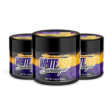 Custom Matte Black 7g (Quarter Ounce) Glass Jars - 50pcs
