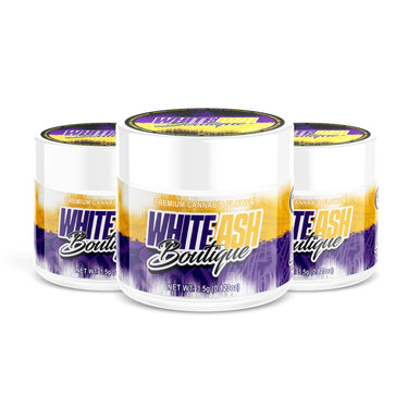 Custom Matte White 7g (Quarter Ounce) Glass Jars - 50pcs