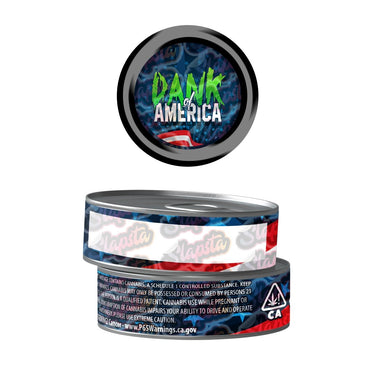 Dank Of America Pre - Labeled 3.5g Self - Seal Tins - 60pcs