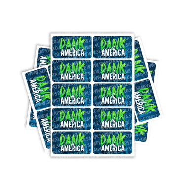 Dank Of America Rectangle / Pre-Roll Labels - Pre-Roll (10.16cm x 6.7cm) / 10