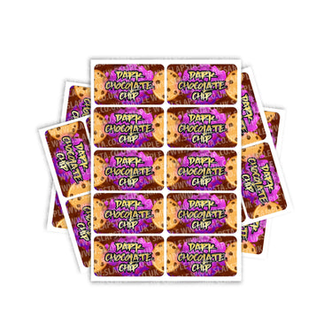 Dark Chocolate Chip Rectangle / Pre-Roll Labels - Pre-Roll (10.16cm x 6.7cm) / 10
