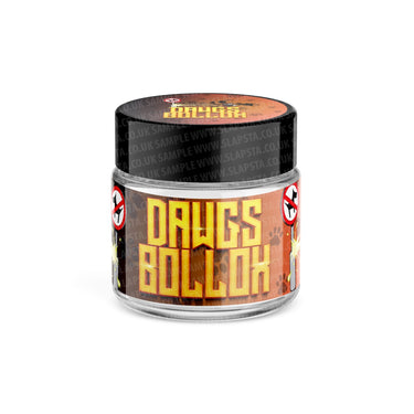 Dawgs Bollox Glass Jars Pre - Labeled - 3.5grams (1/8oz)