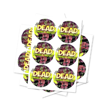 Dead Banana Breath Circular Stickers - 2.5cm