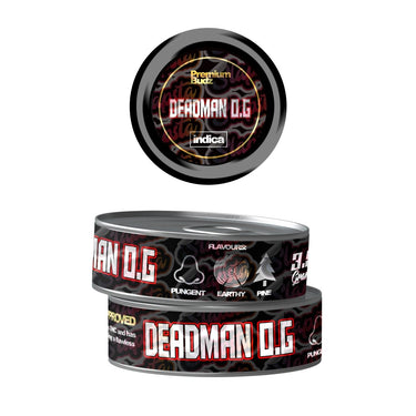 Dead Man OG Pre - Labeled 3.5g Self - Seal Tins - 60pcs