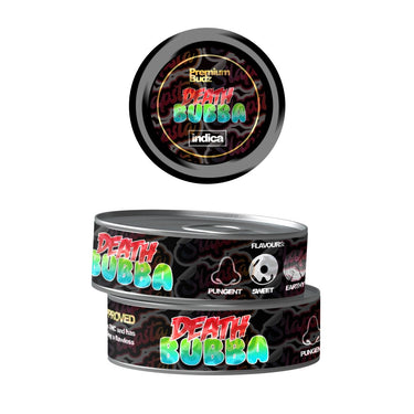Death Bubba Pre - Labeled 3.5g Self - Seal Tins - 60pcs
