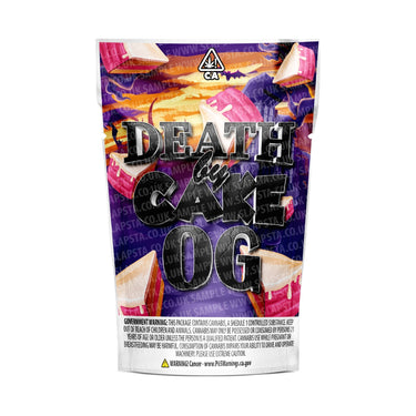 Death By Cake OG Mylar Pouches Pre-Labeled - 3.5g (1/8oz) / No / 16pcs