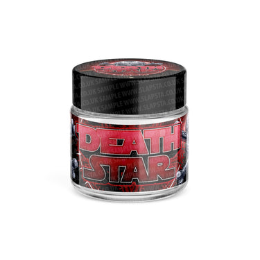 Death Star Glass Jars Pre - Labeled - 3.5grams (1/8oz)