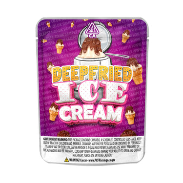 Deep Fried Ice Cream Mylar Pouches Pre-Labeled - 3.5g (1/8oz) / No / 16pcs