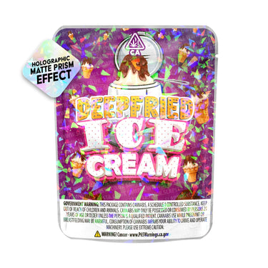 Deep Fried Ice Cream SFX Mylar Pouches Pre-Labeled - 3.5g (1/8oz) / No / 16pcs