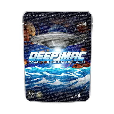 Deep Mac Mylar Pouches Pre - Labeled - 3.5g (1/8oz)