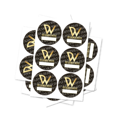 Designer Weed Circular Stickers - 2.5cm