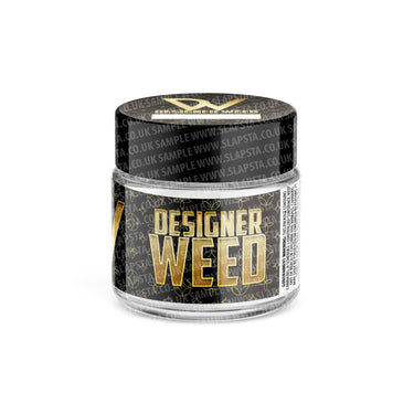 Designer Weed Glass Jars Pre - Labeled - 3.5grams (1/8oz)