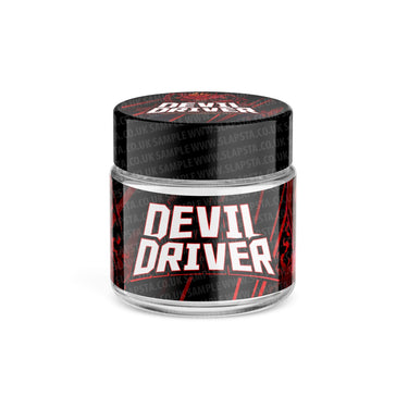 Devil Driver Glass Jars Pre - Labeled - 3.5grams (1/8oz)