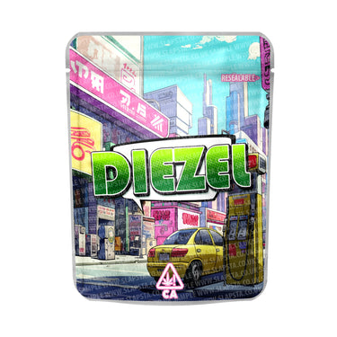Diezel Mylar Pouches Pre - Labeled - 3.5g (1/8oz)