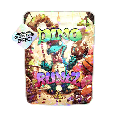 Dino Runtz SFX Mylar Pouches Pre - Labeled - 3.5g (1/8oz)