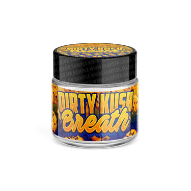 Dirty Kush Breath Glass Jars Pre - Labeled - 3.5grams (1/8oz)