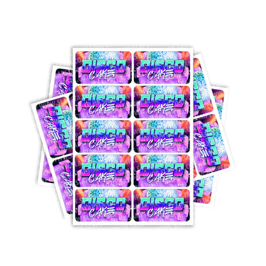 Disco Cake Rectangle / Pre-Roll Labels - Pre-Roll (10.16cm x 6.7cm) / 10