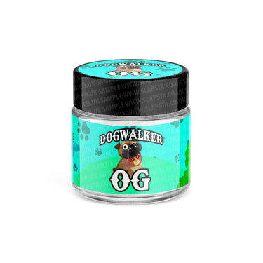 Dogwalker OG Glass Jars Pre - Labeled - 3.5grams (1/8oz)