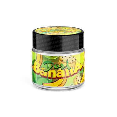 Dosi Banana Glass Jars Pre - Labeled - 3.5grams (1/8oz)