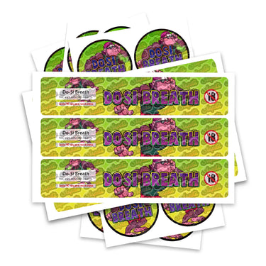 Dosi Breath Glass Jar / Tamper Pot Labels - 50ml Tamper Strip Pot