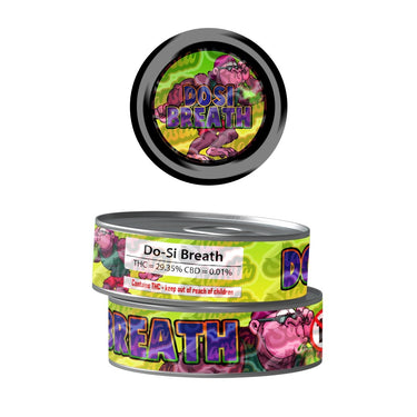 Dosi Breath Pre - Labeled 3.5g Self - Seal Tins - 60pcs