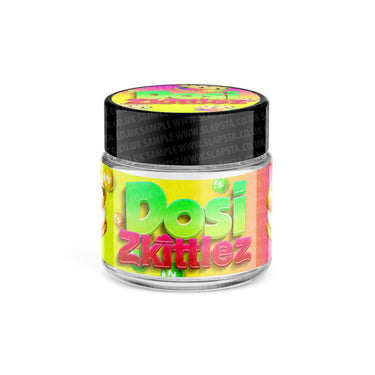 Dosi Zkittlez Glass Jars Pre - Labeled - 3.5grams (1/8oz)