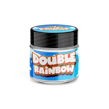 Double Rainbow Glass Jars Pre - Labeled - 3.5grams (1/8oz)