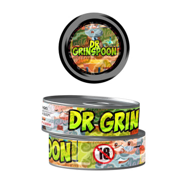 Dr Grinspoon Pre - Labeled 3.5g Self - Seal Tins - 60pcs