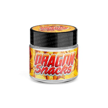 Dragon Snacks Glass Jars Pre - Labeled - 3.5grams (1/8oz)