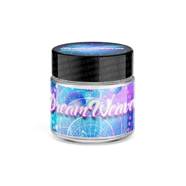 Dream Weaver Glass Jars Pre - Labeled - 3.5grams (1/8oz)