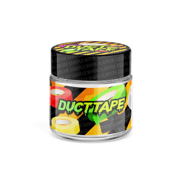 Duct Tape Glass Jars Pre - Labeled - 3.5grams (1/8oz)