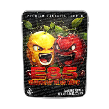 E85 Mylar Pouches Pre - Labeled - 3.5g (1/8oz)
