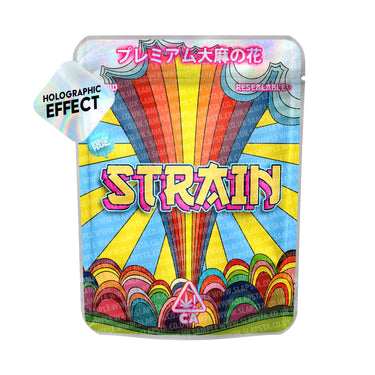 Editable Strain Bag SFX Mylar Pouches Pre - Labeled - 3.5g (1/8oz)