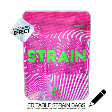 Editable Strain Bag SFX Mylar Pouches Pre - Labeled - 3.5g (1/8oz)