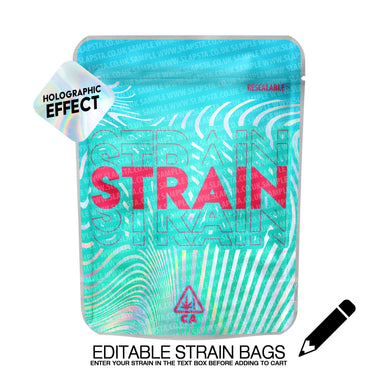 Editable Strain Bag SFX Mylar Pouches Pre - Labeled - 3.5g (1/8oz)