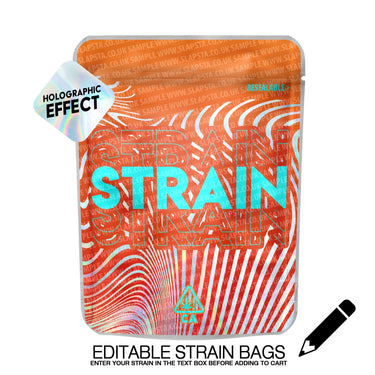 Editable Strain Bag SFX Mylar Pouches Pre - Labeled - 3.5g (1/8oz)